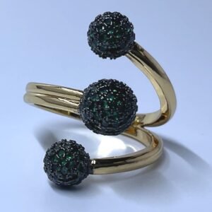Anillo con Esferas Verde