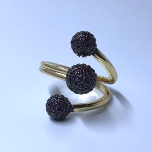 Anillo con Esferas Morado